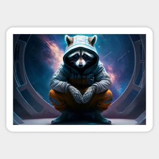 Astro Raccoon Sticker